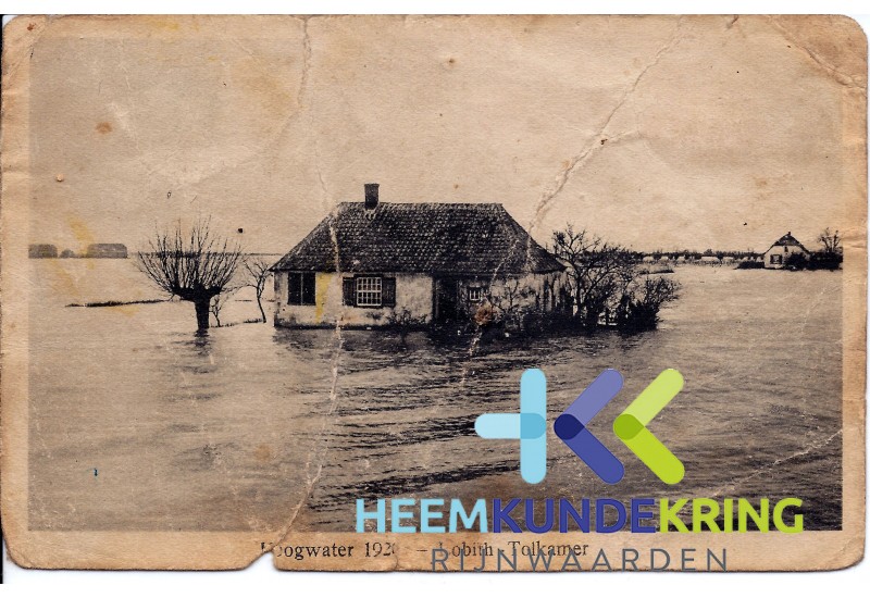 Ansicht Lobith hoogwater 1920 `t Polleke Coll. H.Meijer (7)